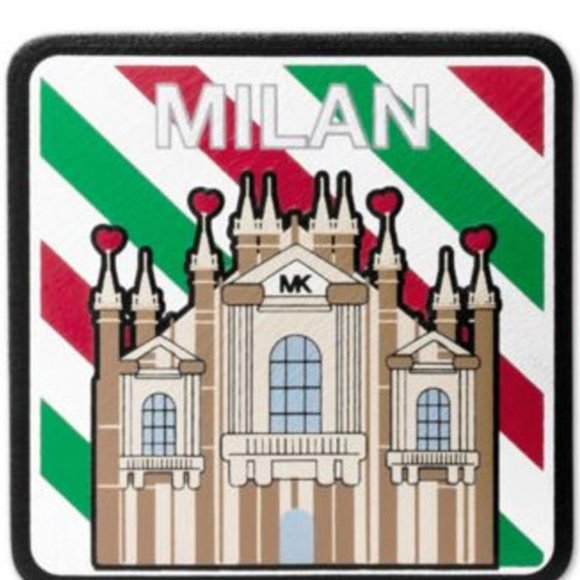Michael Kors Sticker  Multicolor Famous Cities Leather Sticker Milan - Picture 1 of 1